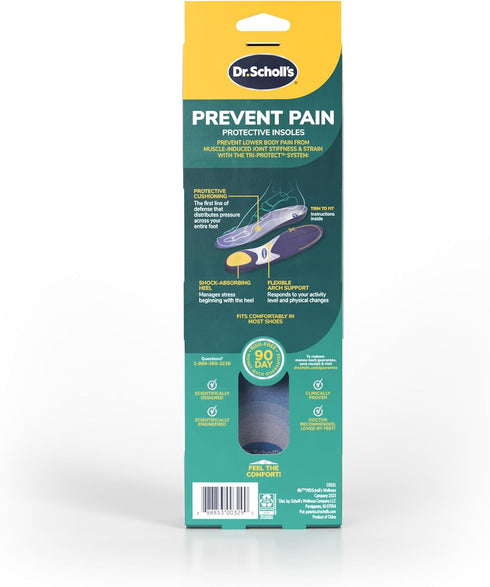 Dr. Scholl’s Prevent Pain Insoles for Women, Size 6-10, 1 Pair: The Only Proven Insole to Prevent Lower Body Pain - Arch Support Shoe Inserts for ...