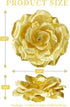 20 Pcs Gold Rose Head Flowers Without Stem, Artificial Flowers Head for DIY Decoration, 3 Inch Silk Rose Fake Flower for Wedding Party Home Decor ...