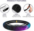 Galaxy Car Steering Wheel Cover 15 Inch for Women Men Purple Anti-Slip Sweat Absorption Universal...