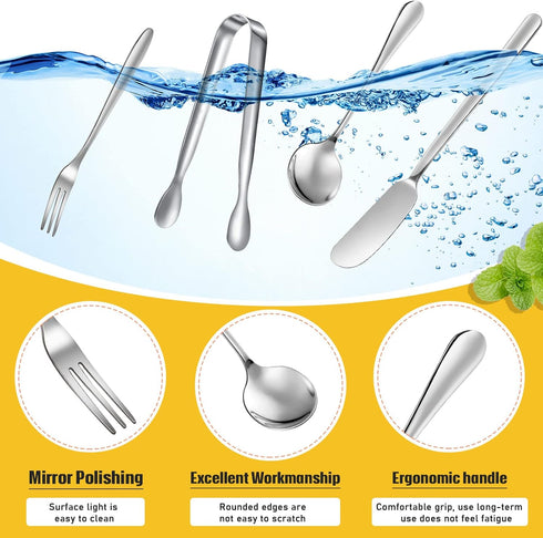 Charcuterie Board Accessories Utensils Cheese Butter Spreader Knives Set Include Serving Tongs, Knives, Spoons, Forks, Toothpick Flags, Honey Dipp...