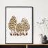 Morel Mushroom Stencil Mushroom Painting Stencils Mushroom Grass Pattern 11.8×11.8 Inch Reusable Garden Stencils for Painting on Wood, Floor, Wall...