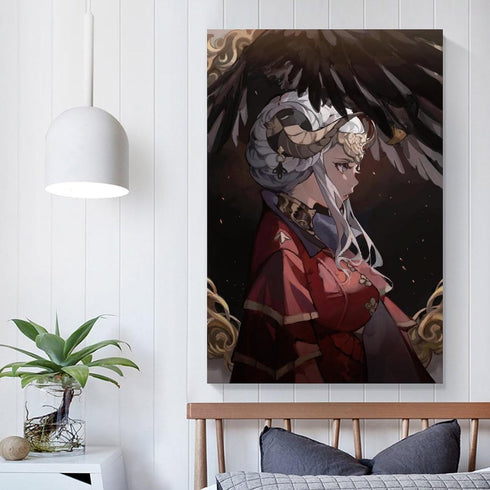 XMCKA Edelgard Crown Three Houses Poster Decorative Painting Canvas Bed Room Art Living Room Decor Modern Aesthetic Poster 12x18inch(30x45cm) Unfr...