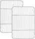 Baking Cooling Rack Set of 2, E-far 16.5"x11.5" Stainless Steel Metal Roasting Cooking Racks, Fits in Half Sheet Cookie Pans, Non Toxic & Rust Fre...
