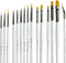 Best Small Miniature Paint Brushes - Detail Paint Brush Set of 14 pcs +1 Free, Tiny Model Paint Brush Set for Face Painting, Fine Detailing - Acry...