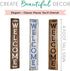 Large Vertical Welcome Sign Stencils for Painting on Wood and More - Create Beautiful Wood Signs with This Large Welcome Stencil – Set of 3 Indivi...
