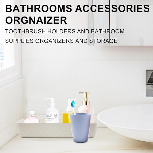 Toothbrush Holder Toothpaste Holder for Bathroom Vanity Organizer Countertop with Bathroom Cups, Electric Toothbrush Holder, Kids Bathroom Decor, ...