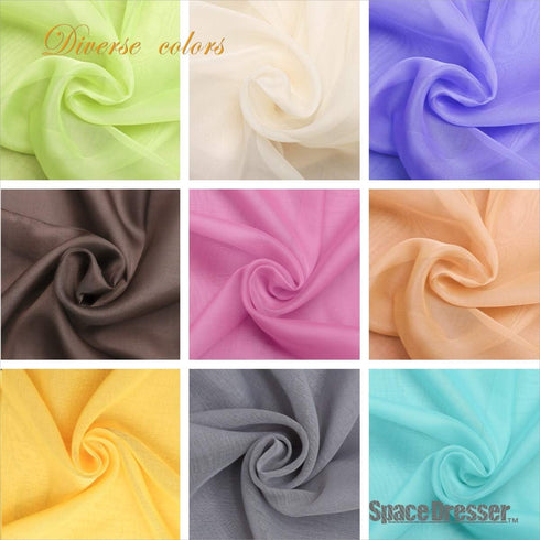 SpaceDresser Basic Rod Pocket Sheer Voile Window Curtain Panels White 2 Panels 52 Width 84 Inch Long for Kitchen Bedroom Children Living Room Yard...