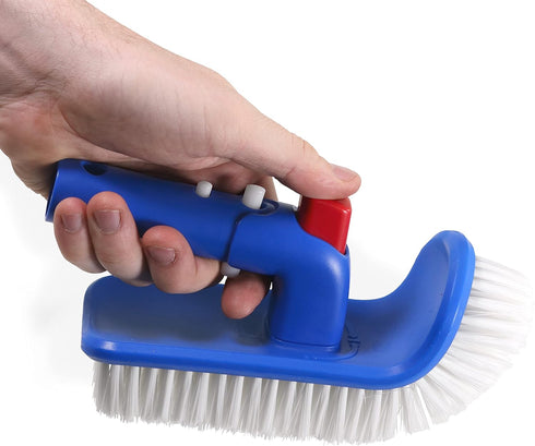 Hot tub, Pool Step and Corner Brush - Cleaning Brush - Hand Scrubber for Above or In Ground Pool, Spa, Hot Tub, Steps, Floor, Bathroom, Waterline ...