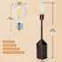 Cordless Table Lamp 5000mAh Battery LED Desk Lamp Minimalist Design Metal Table Night Light with Art LED Bulb, for Restaurant/Bedroom/Bars/Outdoor...