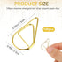 100Pcs Gold Cute Paper Clips Small Golden Paperclips Stainless Steel Drop-Shaped Paperclips Bookmark Clips Mini Binder Clips for Memo Paper Photo ...