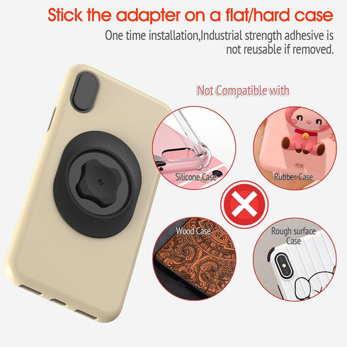 Car Phone Mount Without Magnetic, Stick On Dashboard 360° Rotatable Universal Cell Phone Holder with Ultra-Lock Quick Mount Strongest VHB Adhesive...