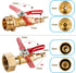 2PCS Brass RV Winterize Blowout Adapter, 1/4 Inch Male Quick Connecting Plug &3/4 inch Male GHT Thread &1/4 Inch Ball Valve with 2 Pcs Washers for...