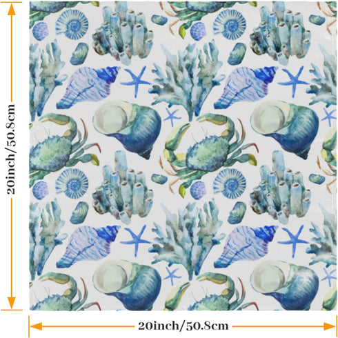 Cloth Napkins Set of 6 Ocean Animal 20x20 Inch Dinner Reusable Napkins Table Cloth Napkin Washable for Holiday Party Restaurant Banquet...
