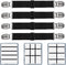 Adjustable Bed Sheet Clips, Sheet Fasteners Holder Straps and Suspender, Gripper, Extend From 21" to 80" Long Style Elastic Fasteners Bands Heavy ...