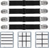 Adjustable Bed Sheet Clips, Sheet Fasteners Holder Straps and Suspender, Gripper, Extend From 21" to 80" Long Style Elastic Fasteners Bands Heavy ...