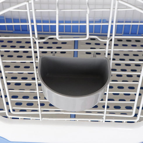 4 Pack Rabbit Feeder with Hook,Rabbit Food Bowl,Guinea Pig Plastic Food Basin Dish, Bunny Water Bowl, Chinchilla Hanging Portable Feeding Bowl?Gre...