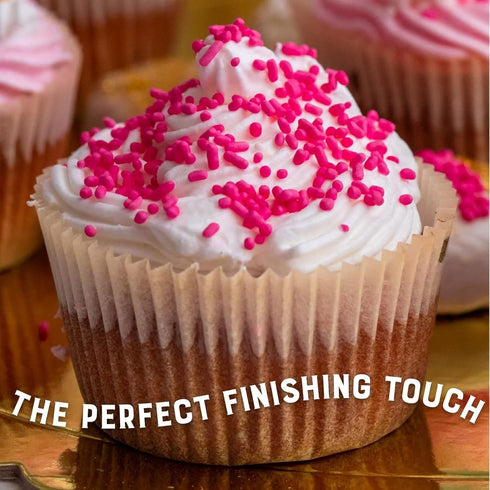 Judee's Gluten Free Pink Sprinkles 4 oz - Gluten-Free and Nut-Free - Brighten Up Your Baked Goods - Great for Cookie and Cake Decoration - Use for...
