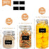 ComSaf Airtight Glass Canister Set of 3 with Lids 34oz Food Storage Jar Square - Storage Container with Clear Preserving Seal Wire Clip Fastening ...