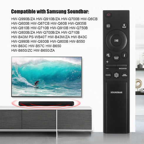 Replacement AH81-15047A Remote Control for Samsung Sound bar Speaker HW-Q990B/ZA HW-Q800B/ZA HW-Q700B/ZA HW-Q910B/ZA HW-B550 HW-B63C HW-B57C Home ...