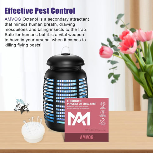 2024 Upgraded Insect Trap Octenol Pest Lures, 2PCS Mosquito Lure Refill Cartridge for Bug Zapper, Lasts 180 Days, Universal Fit for Indoor & Outdo...