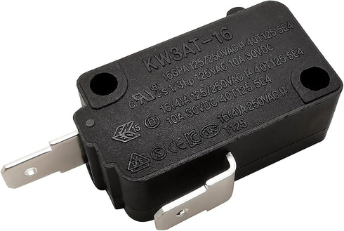 Microwave Oven Door Switch Replacement Part, 16A 125VAC, KW3AT-16 (Downward Compatible with KW3A-16), Normally Closed - 1Pc...