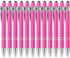Ballpoint Pens with Stylus Tips?12 Pcs Pink Retractable Metal Stylus Pen for Touch Screens, 1.0 mm Black Ink......
