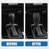 Gear Shift Head Knob Cover Transmission Lever Trim for Toyota RAV4 2013 2014 2015 2016 Faux Leather Black Blue Stitches...