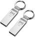 MOSDART 128GB Metal USB 2.0 Flash Drive 2 Pack exFAT Thumb Drives with Keychain 128 GB Waterproof Jump Drive 128G Memory Stick for Data Storage an...