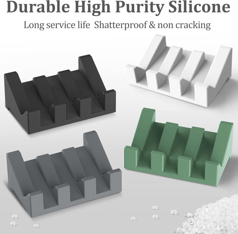Silicone Soap Holder Self Draining Waterfall Drying Tray,Soap Dish for Shower Wall with Draining Easy to Clean and Store(3PCS)...
