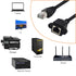 GINTOOYUN Panel Mount RJ45,RJ45 Male to Female Screw Panel Mount CAT6/5e/5 Shielded Network LAN Extender Cord Connector (LINE)...