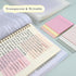 6Pads Transparent Sticky Notes with Lines, Clear Sticky Note Waterproof See Through Memo Pad, Markers Stickers Translucent Index Book Tabs for Ann...