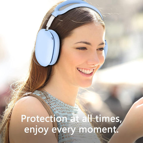 3 in 1 Silicone Case Cover Compatible with Apple Airpods Max Headphones, Anti-Scratch Ear Pad Case Cover Ear Cups Cover and Headband Cover Compati...