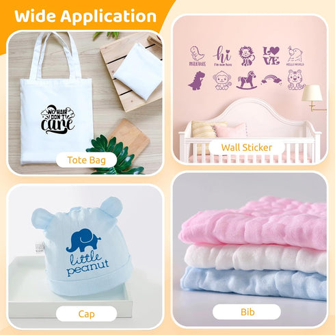 Varku 30 PCS Baby Shower Stencils PET for Onesie, Infant One-piece Deorative Kit Lovely Cartoon, Boy Girl Baby Shirt Fabric Stencils for Clothes, ...