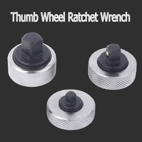 Finger Ratchet Set 3pcs Reversible Thumb Wheel Ratchet Wrench 1/2 1/4 3/8 Drive, Palm Ratchet Wrench...