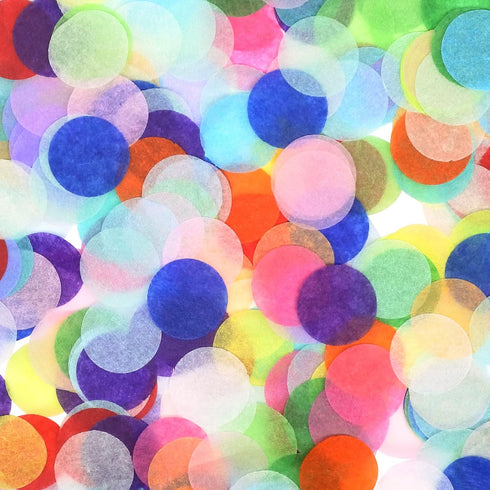 RYKOMO 10000 Pieces 1 Inch Tissue Paper Confetti Round, Multicolor Tissue Paper Confetti Circles Rainbow Confetti Tissue Paper Circles for Arts Cr...