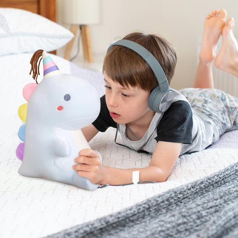Dinosaur Stuffed Animal Plush Toys, Cute Dinosaurs with Unicorns Plush Toy Dolls, Soft Dino Plushies for Kids Plush Doll Gifts for Boys Girls (Blu...