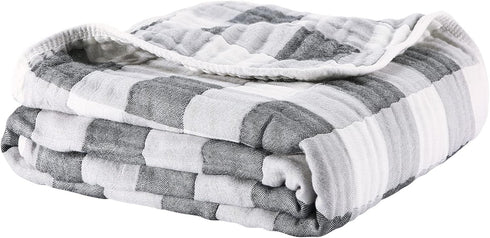 MUKIN Baby Blankets Neutral Cotton Receiving Swaddle Blanket, Large Baby Quilts for Girls Boys. Also for Newborn Nursing Cover, Baby Bath Towels, ...