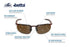 Bullhead Safety Betta Safety Glasses with UV Light Protection, Blue Light Glasses with Anti-Scratch Coating, Ballistic Rated, Brown Flash Mirror L...