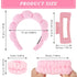 Wecoe Pink Blue Spa Headband And Wristband Set Skincare Headband For Washing Face Hair Claw Clips For Thick Hair Cute Puffy Sponge Bubble Makeup H...