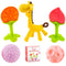 Silicone Teething Toys for Babies 0-6 Months - 6-12 Months -Soft Teethers for Baby Soothing and Calming Sensory Teether Toys 5 Pack...