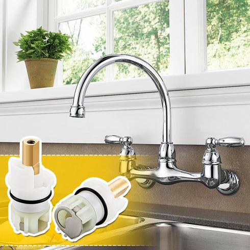 RP25513 faucet stem assembly, Replacement Kit for Delta two handle faucet repair kit, Includes RP4993 Seats and Springs, 2 Pack...