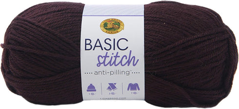 LION BRAND YARN COMPANY YARN BASIC STITCH AN EGGPLANT...