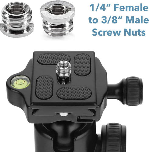 8PCS 1/4 Inch to 3/8 Inch Male Camera Screw Mount Adapter, 1/4 Inch to 1/4 Inch Male Tripod Screw Adapter, and 1/4 Inch Female Thread to 3/8 Inch ...