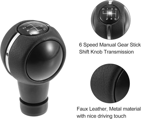 X AUTOHAUX 6 Speed Manual Gear Stick Shift Knob Transmission Gear Lever Stick Shifter Handle for Mini Cooper F55 F56 F54 F60 Black...