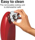 Hamilton Beach Electric Automatic Can Opener with Auto Shutoff, Knife Sharpener, Cord Storage, and SureCut Patented Technology, Extra-Tall, Red...