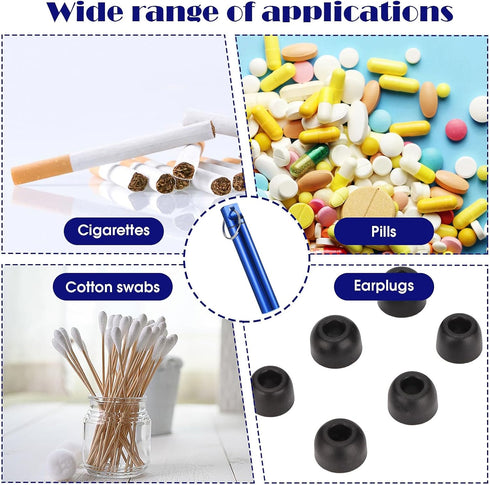 Portable Toothpick Holder 4PCs, Metal Toothpicks Holder Dispenser, Pocket Waterproof Case Toothpicks Container with Keychain, Travel Purse Ear Wax...