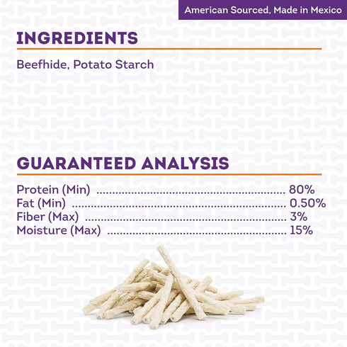 Beefhide Munchy Sticks 5" Dog Chew Treats - Natural Flavor, 40 Count/1 Pack...
