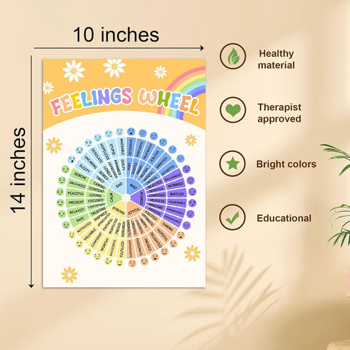 BirtDerr 10 Pcs Rainbow Mental Health Posters, Psychological Wall Decor, Therapy Office Decor, Counseling Office Must Haves, School Counselor Supp...