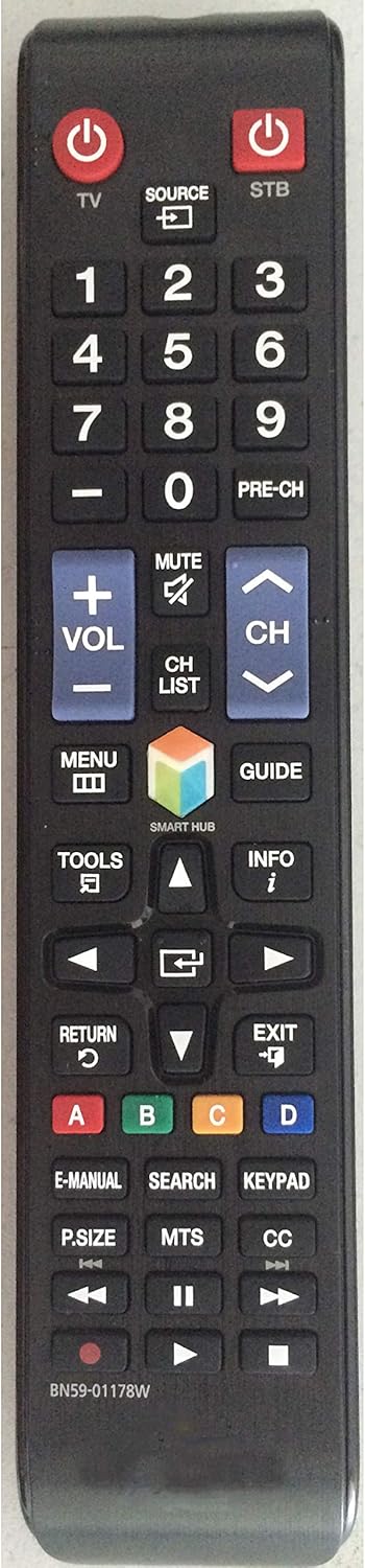 New Replacement Remote BN59-01178W for Samsung LCD LED Smart TVs BN59-01199F BN59-00857A AA59-00637A AA59-00652A BN59-01259E - No Programming Need...