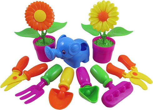 PowerTRC Toddler Gardening Set, Gardening Tools Toy - 9 Pieces Pretend Gardening Toys, Toddler Learning Toys, Summer Toys for Boys Girls Ages 3+...